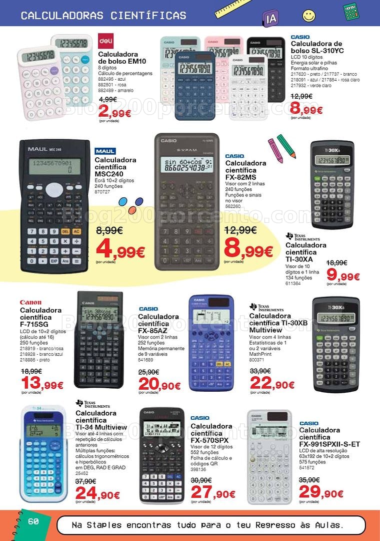 Antevisão Folheto STAPLES Regresso às Aulas Promoções de 17 agosto a 30 setembro